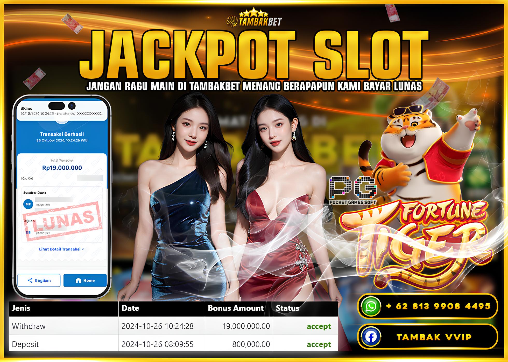 BUKTI JACKPOT SLOT FORTUNE TIGER DI TAMBAKBET