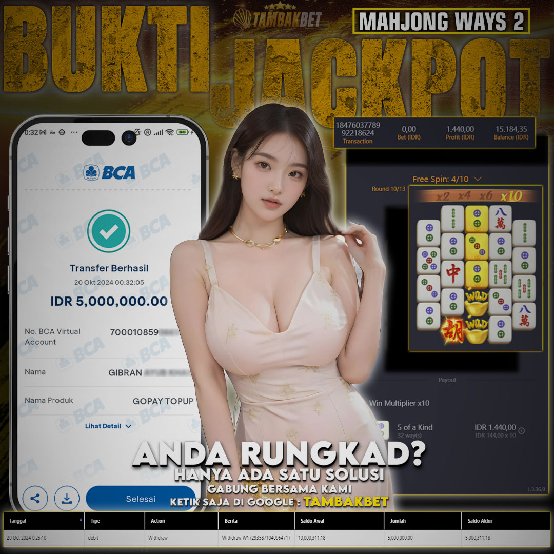 KEMENANGAN GACOR MAHJONG WAYS TAMBAKBET