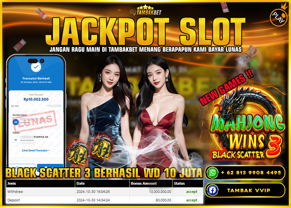 BUKTI JACKPOT SLOT MAHJONG WINS 3 DI TAMBAKBET