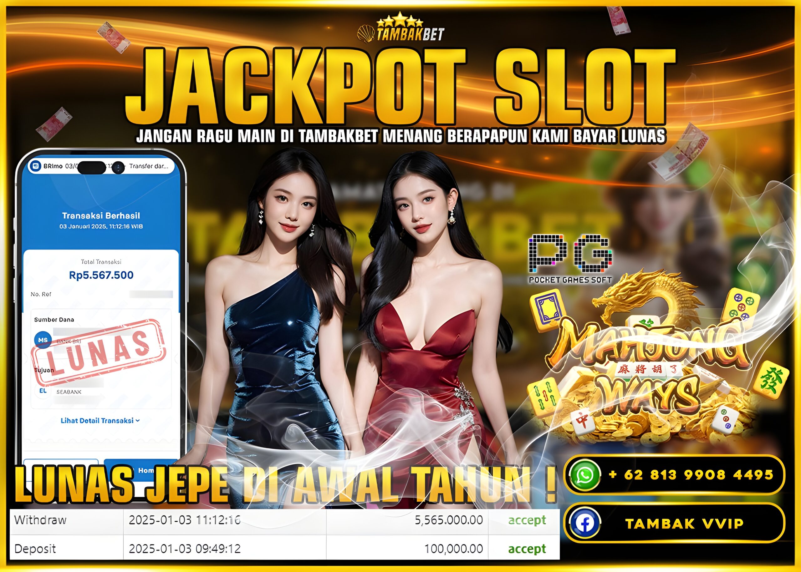 BUKTI JACKPOT SLOT MAHJONG WAYS TAMBAKBET